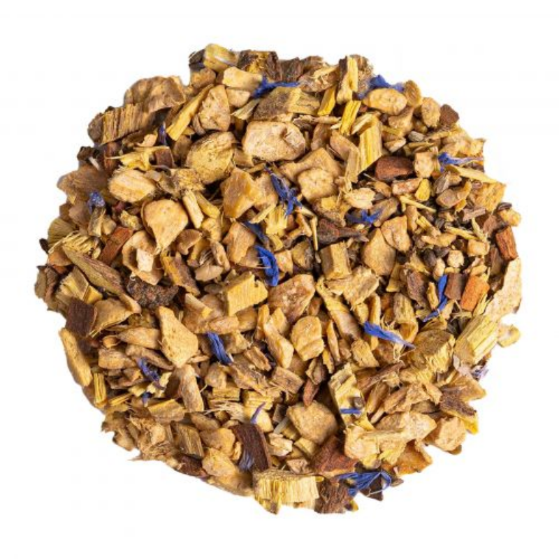 Infusion gingembre - réglisse, présent chez Le Torréfacteur à Epron ou en ligne.