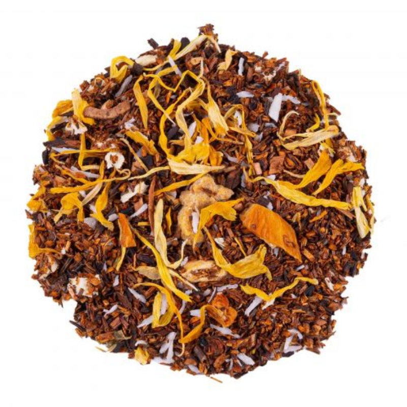 Rooibos Noix de coco - Ananas, présent chez Le Torréfacteur à Epron ou en ligne.