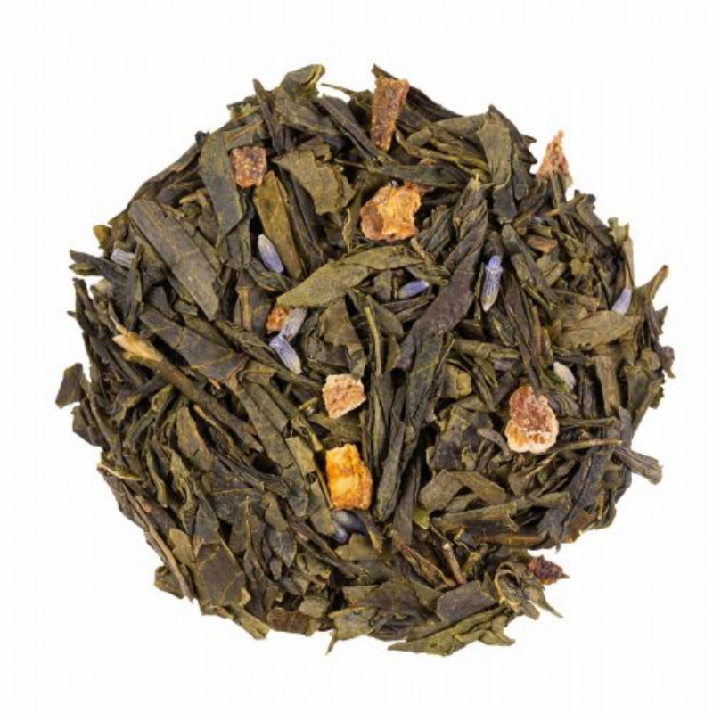 Thé Vert de Chine Sencha saveur Goyave et Pamplemousse, présent chez Le Torréfacteur à Epron ou en ligne.