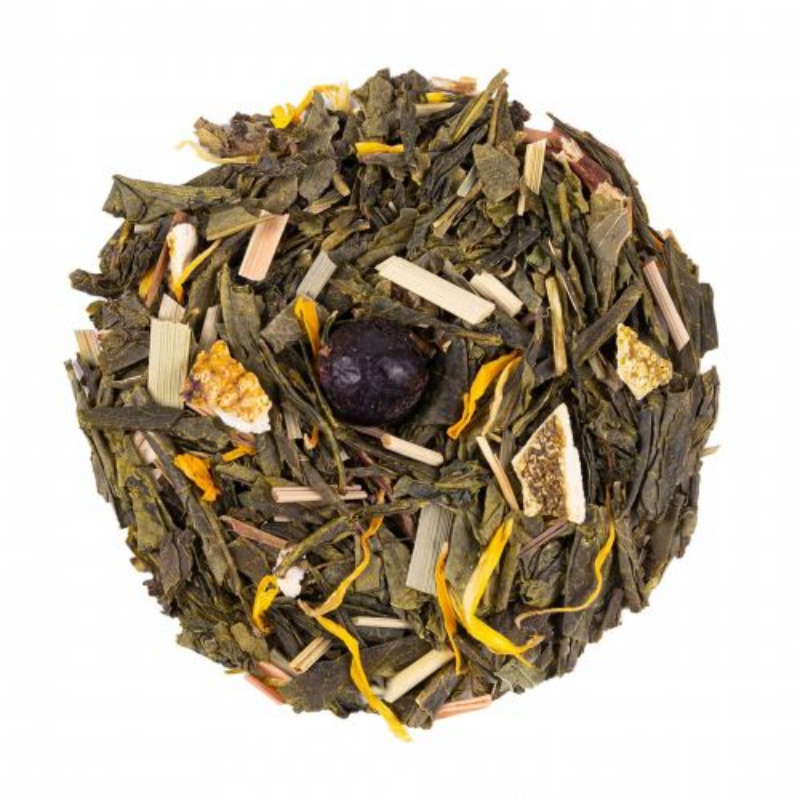 Thé Vert naturel saveur citron vert, présent chez Le Torréfacteur à Epron ou en ligne.