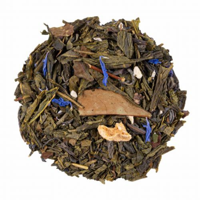 Thé Vert Ananas - Pêche, présent chez Le Torréfacteur à Epron ou en ligne.